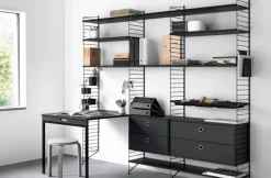 String Furniture String golvgavel 200 x 30 cm, 1-pack, svart