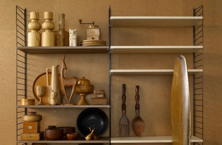 String Furniture String golvgavel 200 x 30 cm, 1-pack, svart