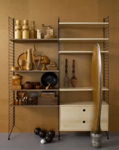 String Furniture String golvgavel 200 x 30 cm, 1-pack, svart