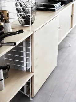 String Furniture String golvgavlar, 200 x 30 cm, 2-pack, vit