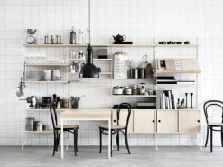 String Furniture String golvgavlar, 200 x 30 cm, 2-pack, vit