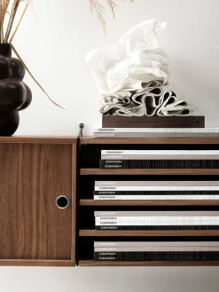 String Furniture String hylla 78 x 20 cm, 3-pack, valnöt