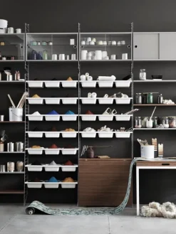 String Furniture String hylla 78 x 30 cm, 3-pack, valnöt