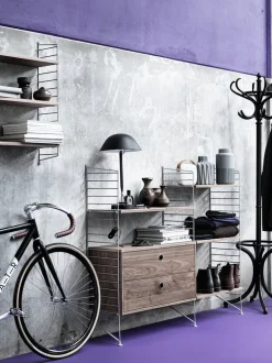 String Furniture String hylla 58 x 20 cm, 3-pack, valnöt