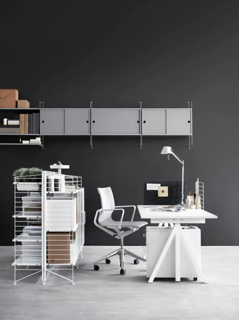 String Furniture String hylla, 58 x 30 cm, 3-pack, vit