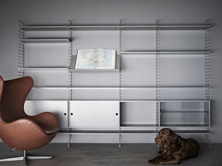 String Furniture String hylla, 58 x 30 cm, 3-pack, vit