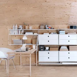 String Furniture String hylla, 58 x 30 cm, 3-pack, vit