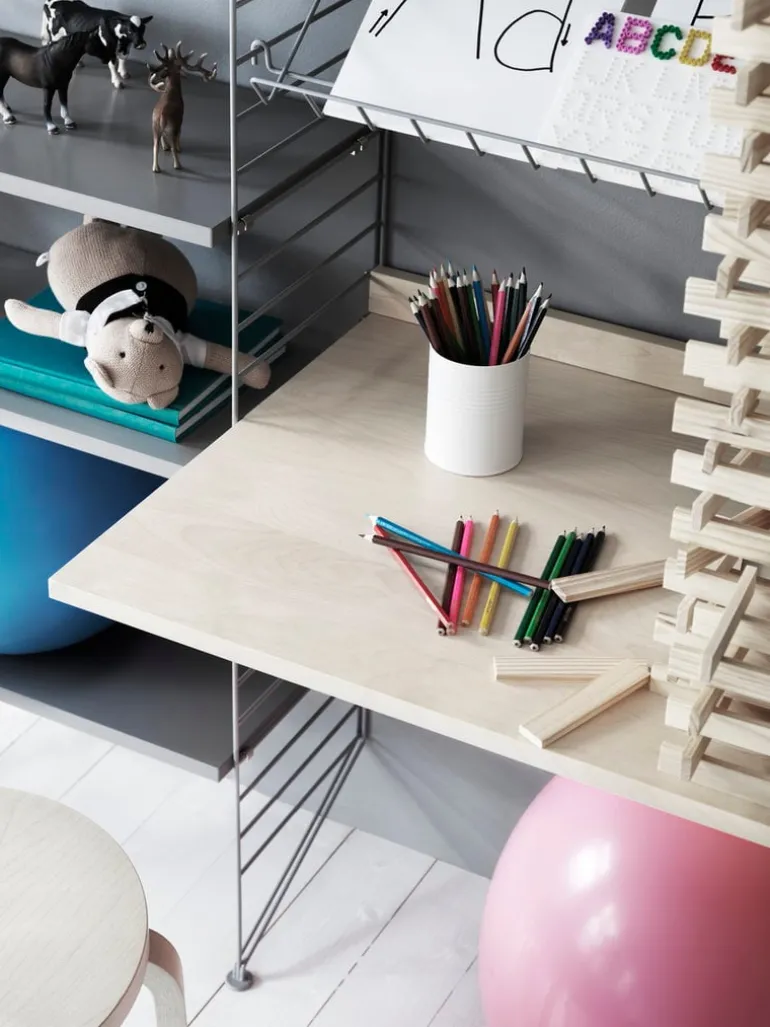 String Furniture String hylla, 58 x 30 cm, 3-pack, vit