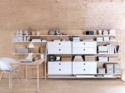 String Furniture String hylla, 58 x 30 cm, 3-pack, vit