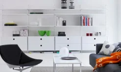 String Furniture String hylla, 78 x 30 cm, 3-pack, vit