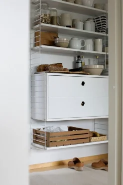 String Furniture String hylla, 78 x 20 cm, 3-pack, vit