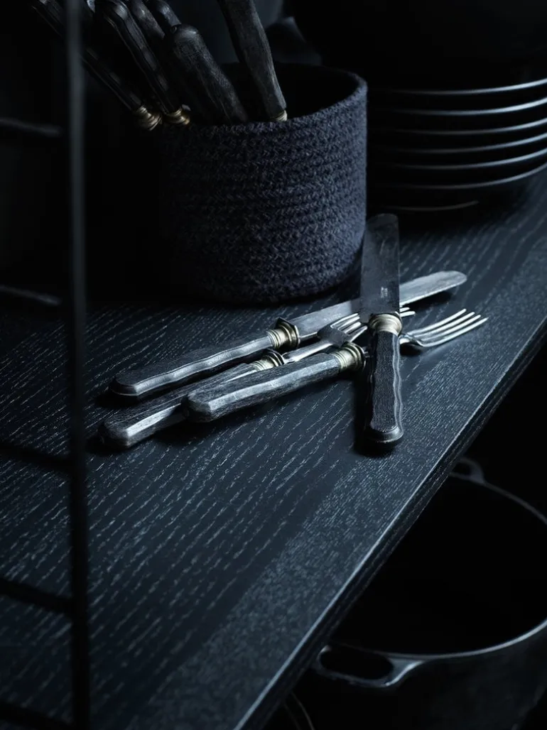 String Furniture String hylla 78 x 30 cm, 3-pack, svartbetsad ask