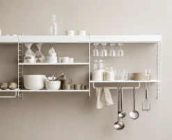 String Furniture String krokar för metallhylla, 5-pack, vit