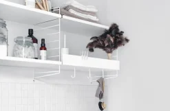 String Furniture String krokar för metallhylla, 5-pack, vit