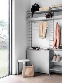 String Furniture String krokar för metallhylla, 5-pack, grå