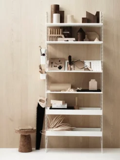 String Furniture String metallhylla, 58 x 30 cm, hög, vit