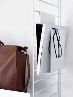 String Furniture String metallhylla, 78 x 30 cm, hög, vit