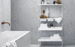 String Furniture String metallhylla, 78 x 30 cm, hög, vit