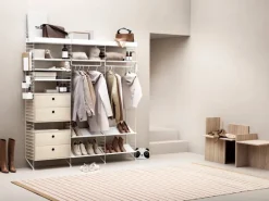 String Furniture String metallstång, 53 cm, vit