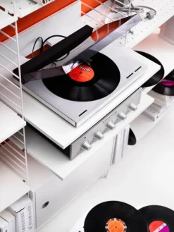 String Furniture String Media hylla, mörkgrå