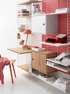 String Furniture String Media hylla, vit