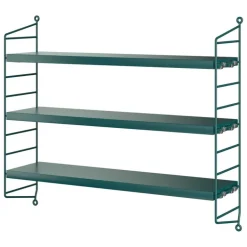 String Furniture String Pocket hylla, Tegnergrön