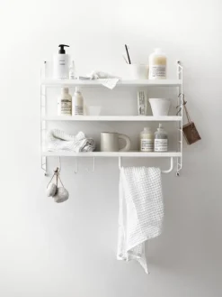 String Furniture String Pocket hylla, metall, vit