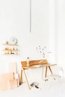 String Furniture String Pocket hylla, ask - vit