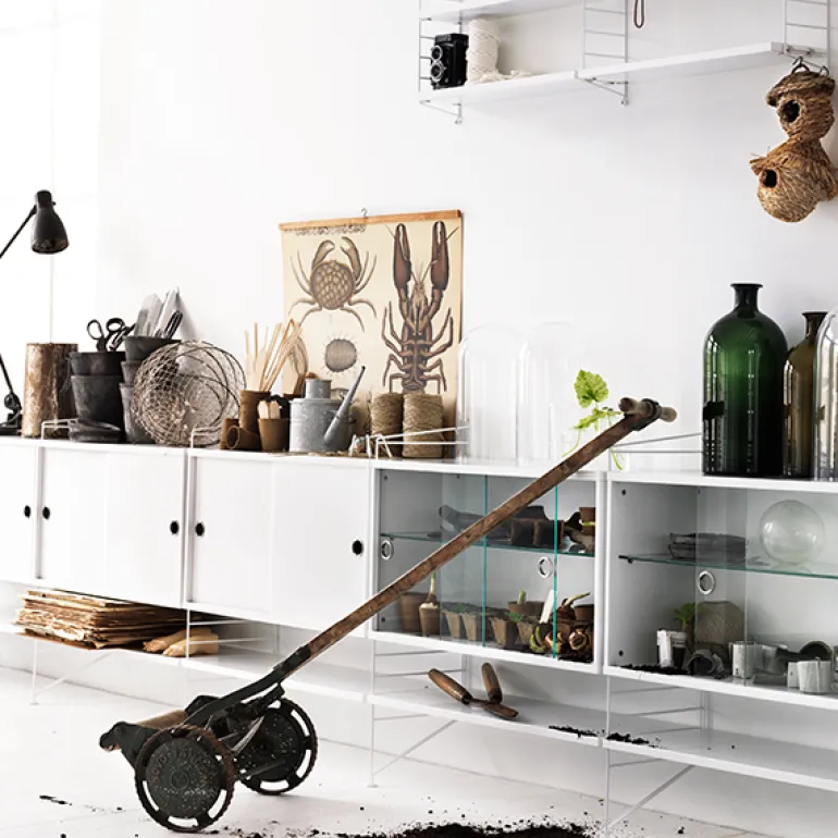 String Furniture String Pocket hylla, vit