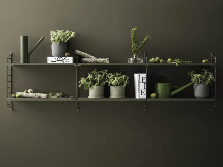 String Furniture String Pocket hylla, sage