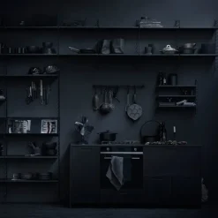 String Furniture String Pocket hylla, svartbetsad ask