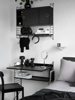 String Furniture String sidopaneler 75 x 20 cm, 1-pack, svart