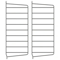 String Furniture String sidopanel 50 x 20 cm, 2-pack, mörkgrå