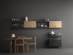 String Furniture String sidopanel 50 x 20 cm, 2-pack, mörkgrå