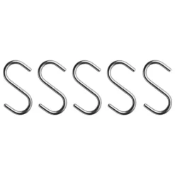 String Furniture String S-krokar, 5 stycken, rostfritt stål