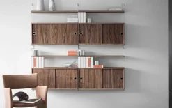 String Furniture String skåp, 78 x 20 cm, valnöt