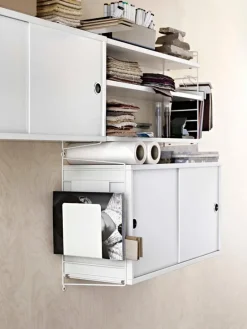 String Furniture String skåp, 78 x 20 cm, vit