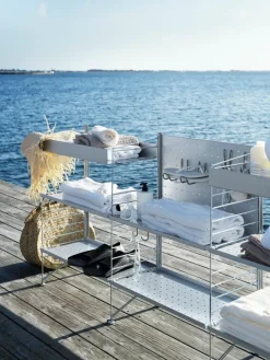 String Furniture String utomhushylla 58 x 30 cm, hög, galvaniserad