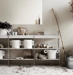 String Furniture String utomhushylla 58 x 30 cm, hög, galvaniserad