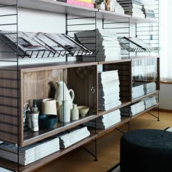 String Furniture String vitrinskåp, 78 x 30 cm, ek