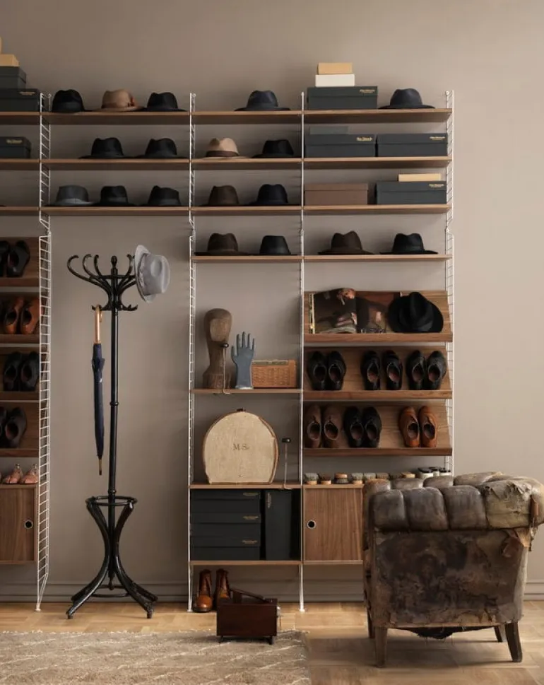 String Furniture String väggavlar, 75 x 30 cm, 2-pack, vit