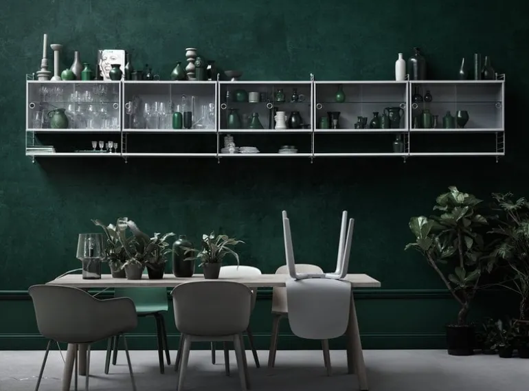 String Furniture String väggavlar, 75 x 30 cm, 2-pack, vit