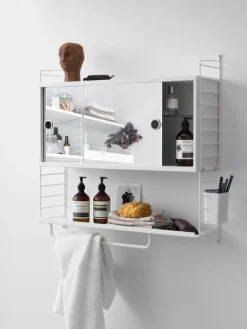 String Furniture String väggavlar, 75 x 20 cm, 2-pack, vit