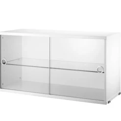 String Furniture String vitrinskåp, 78 x 30 cm, vit