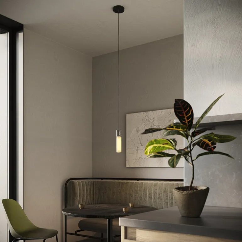 Tala Basalt Single pendel, rostfritt stål