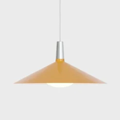 Tala Bower, pendellampa C600, med Oval II-lampa, gul