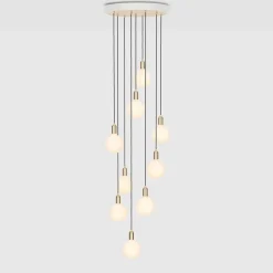 Tala Brass Nine taklampa med Sphere IV-lampor