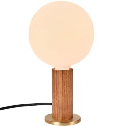 Tala Knuckle bordslampa med Sphere IV-lampa, valnöt