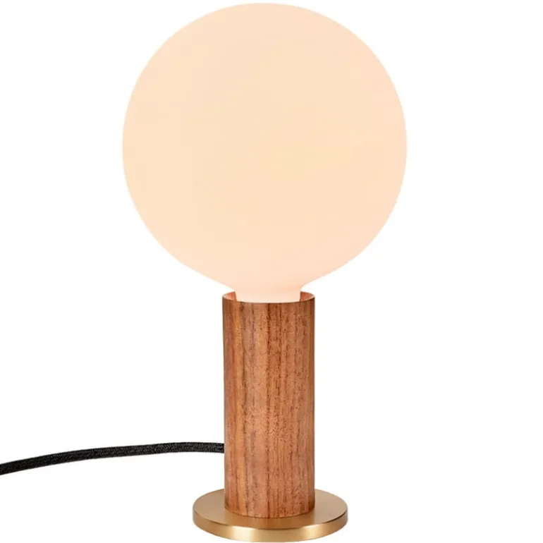 Tala Knuckle bordslampa med Sphere IV-lampa, valnöt