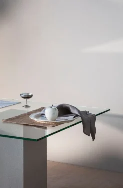 Tameko Lee tablett, 33 x 46 cm, set om 2, vit